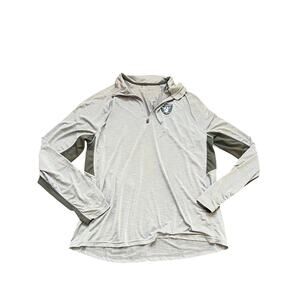 47 Forward Men Gray Black NFL Raider quarter zip Pullover Shirt Size Large